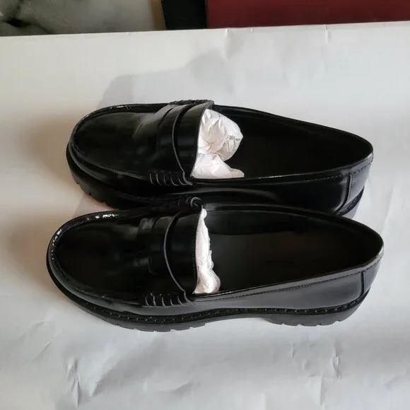 NWOT BLACK STEVE MADDEN LANGSTEN LOAFERS SZ 8.5 - Picture 6 of 8